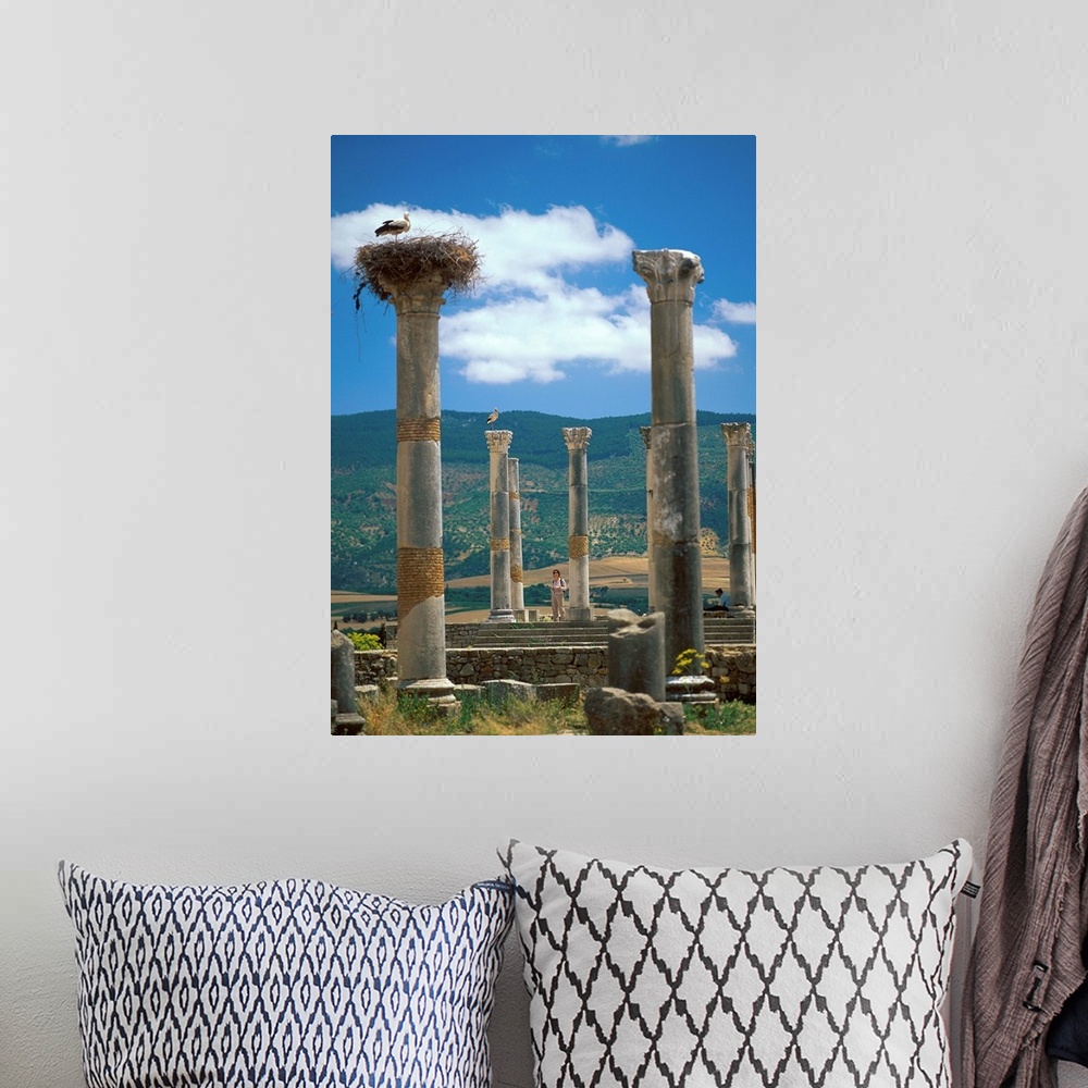 A bohemian room featuring Morocco, Volubilis, Moulay Idriss, Roman ruins