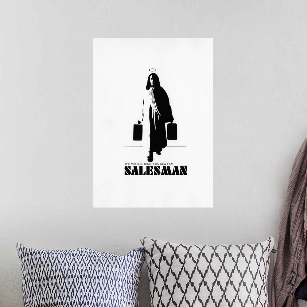 A bohemian room featuring Salesman - Vintage Movie Poster