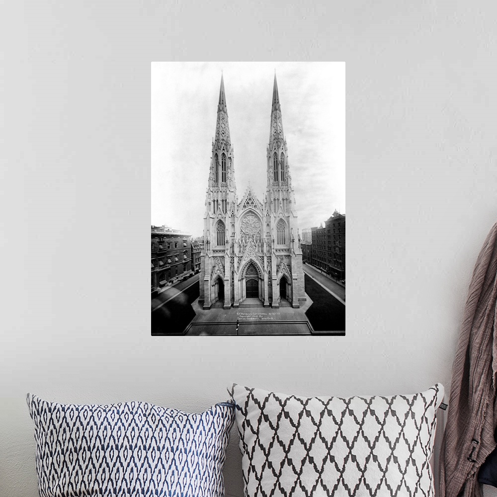 A bohemian room featuring St. Patrick's Cathedral, the largest Catholic cathedral in the United States, stands on Fifth Ave...