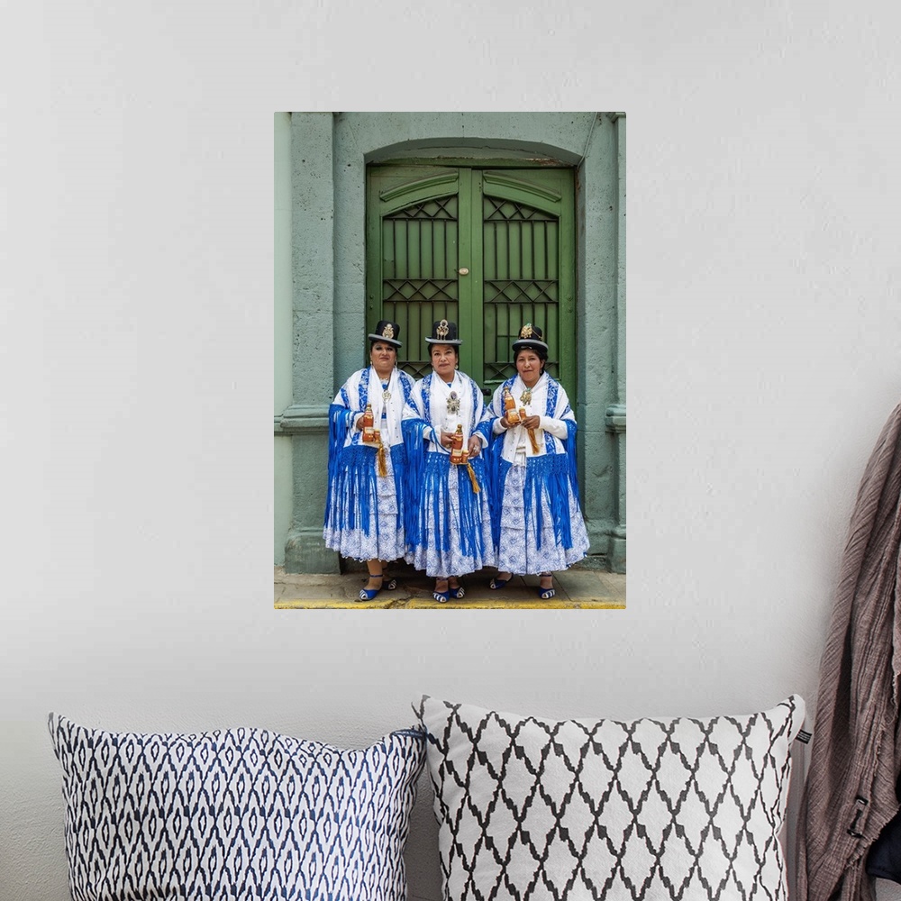 A bohemian room featuring Ladies in traditional clothing, Fiesta de la Virgen de la Candelaria, Puno, Peru