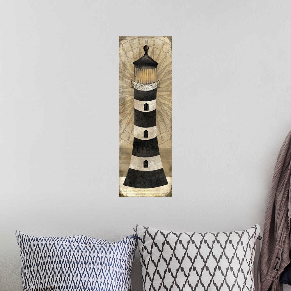 A bohemian room featuring Black Lighthouse