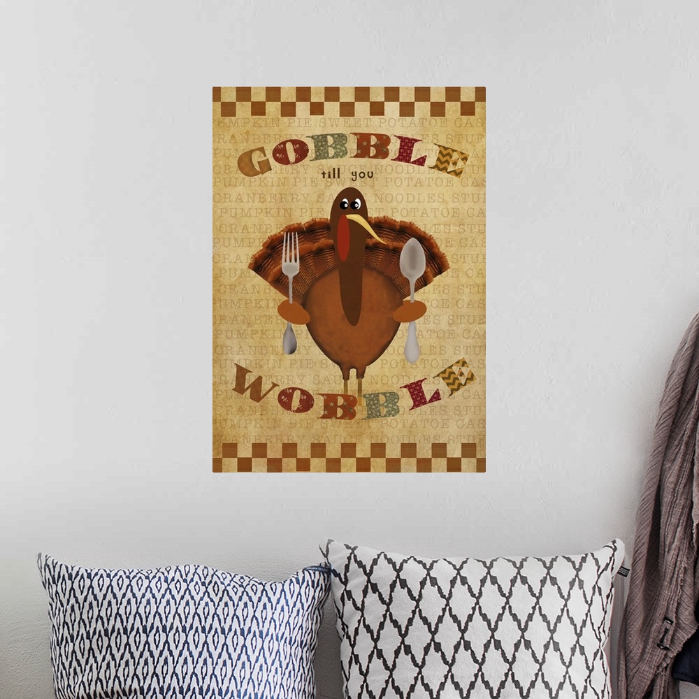 A bohemian room featuring Gobble Wobble