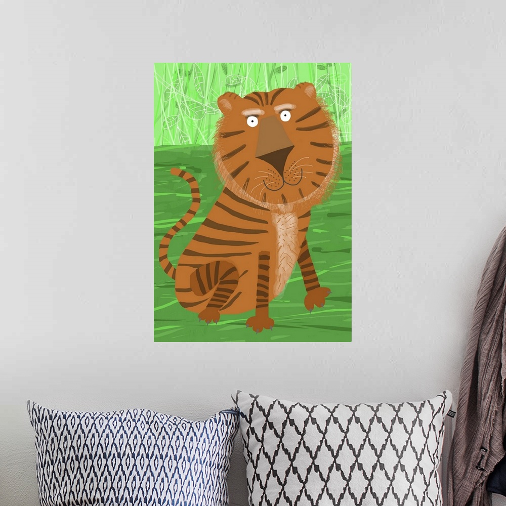 A bohemian room featuring Tiger Green