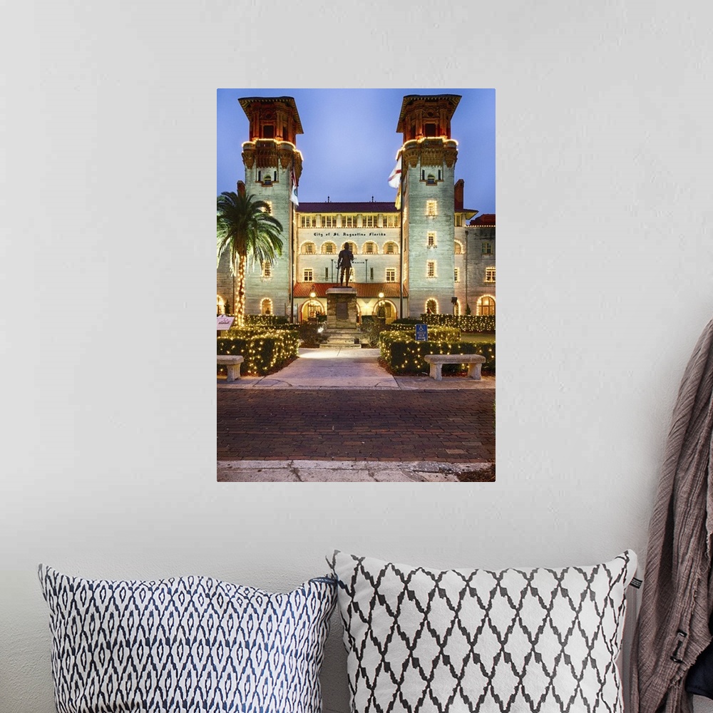 A bohemian room featuring Low Angle View of the St Augustine Town Hall and Lightner Museum, Florida