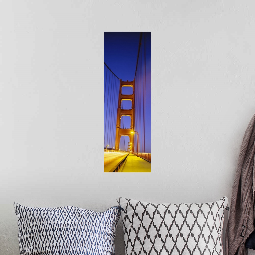 A bohemian room featuring Low angle view of a bridge, Golden Gate Bridge, San Francisco, California