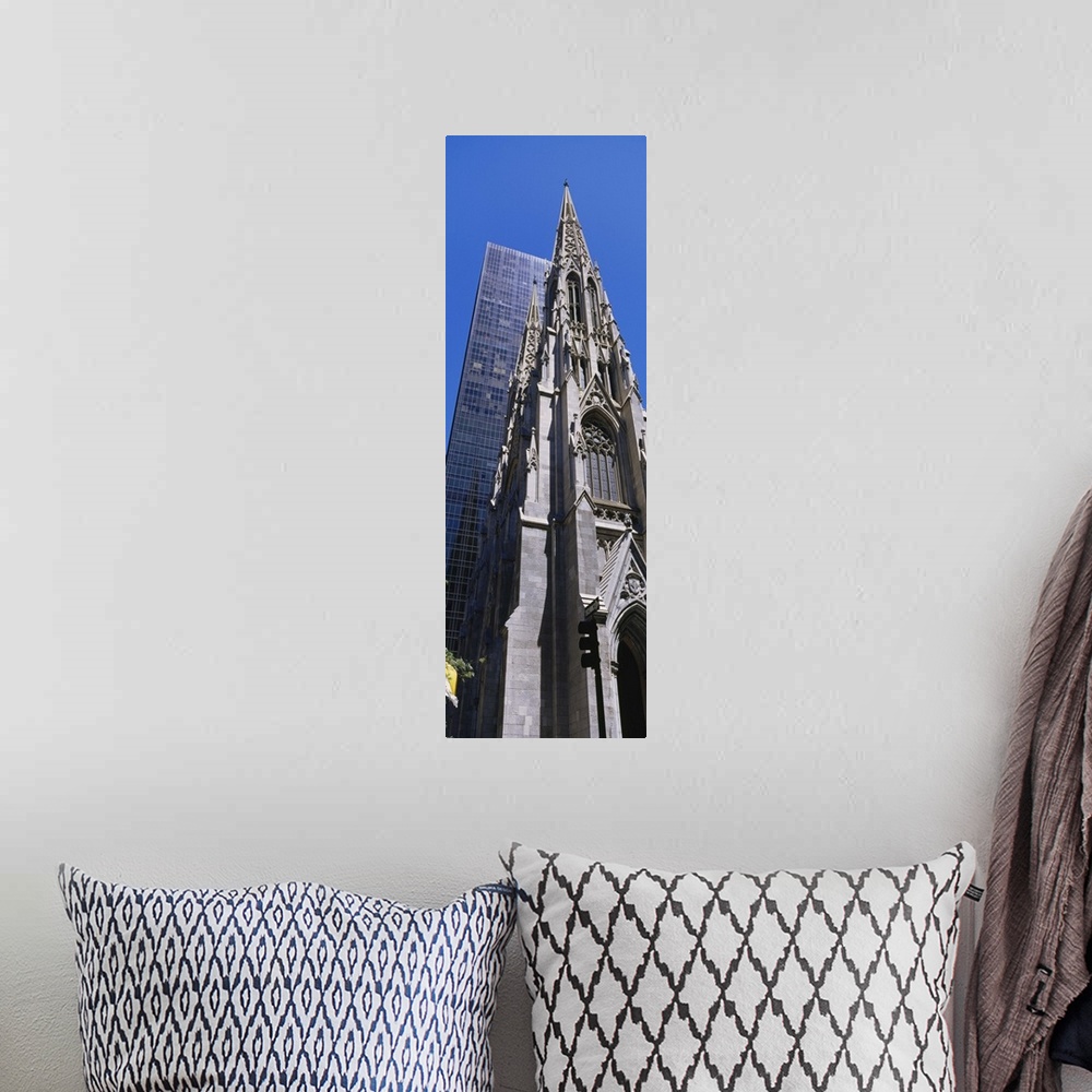 A bohemian room featuring Low angle view of a cathedral, St. Patrick's Cathedral, Manhattan, New York City, New York State