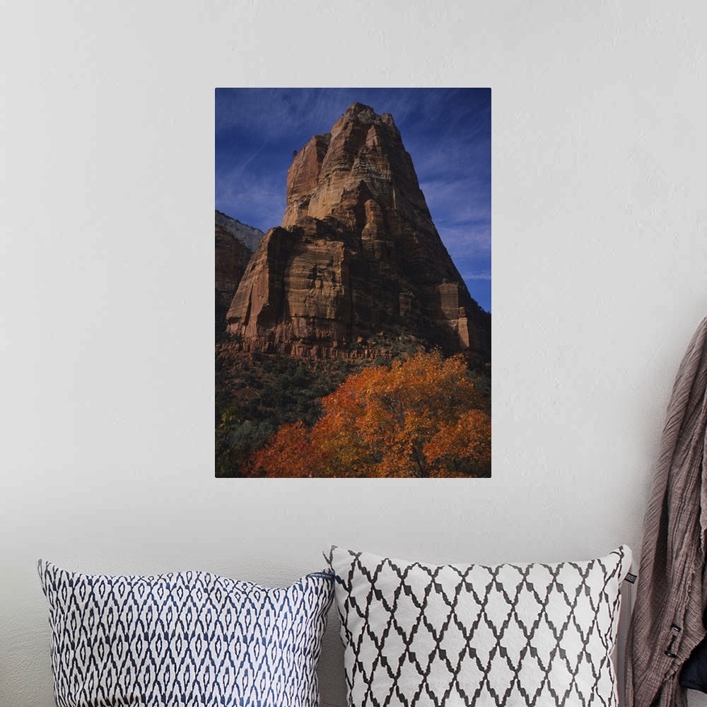 A bohemian room featuring Low angle view of a cliff, Zion National Park, Utah