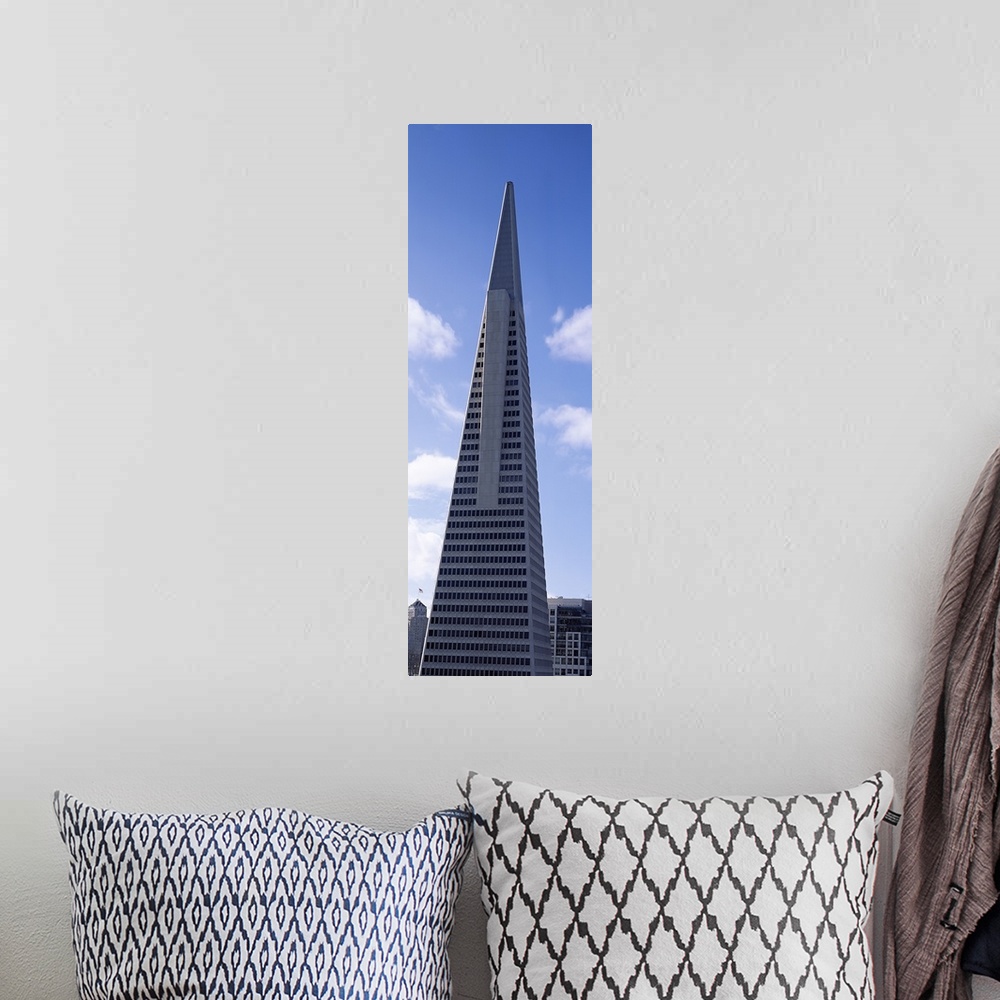 A bohemian room featuring Transamerica Building, San Francisco CA. Vertical of Transamerica Pyramid Building, in San Franci...