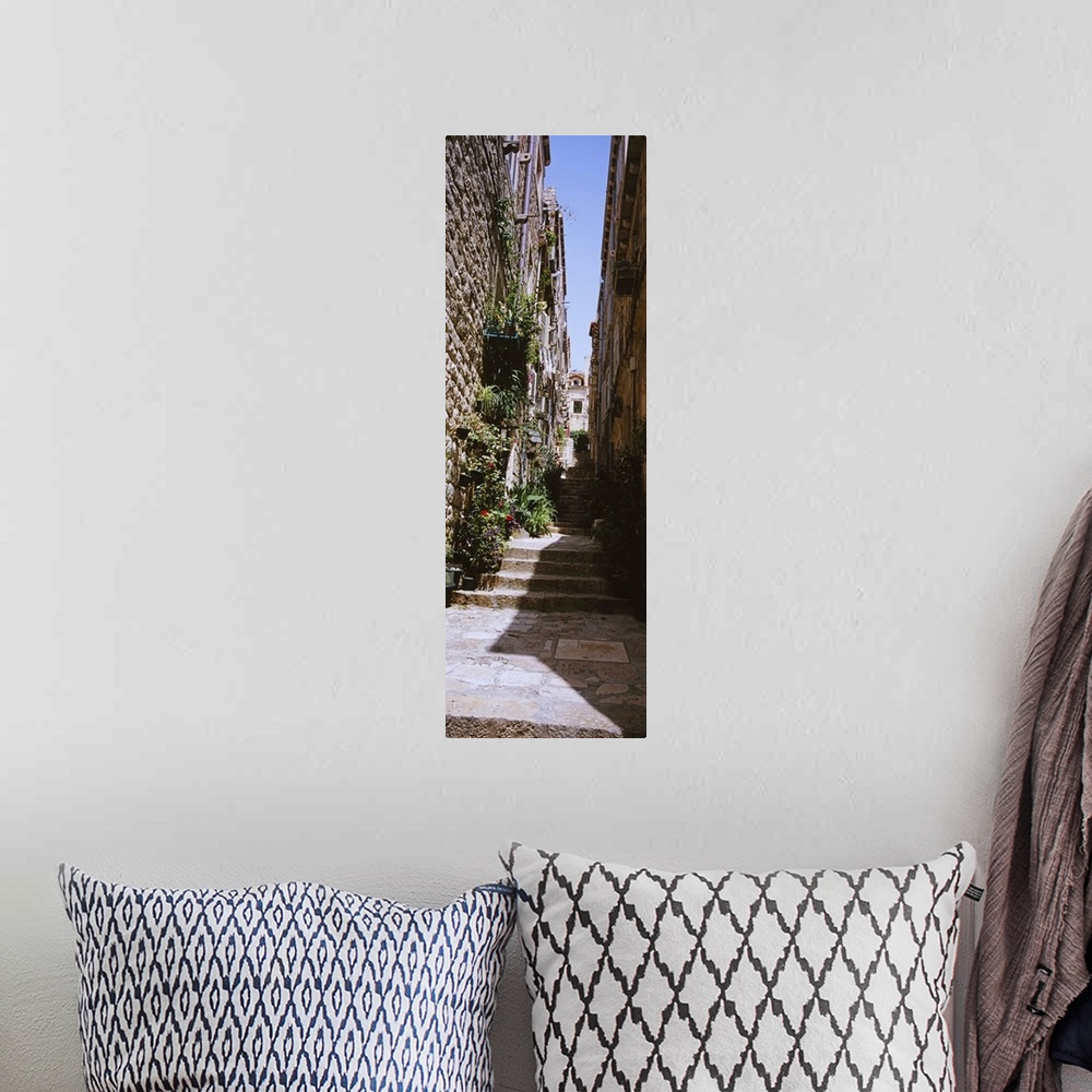 A bohemian room featuring Low angle view of steps in an alley, Dubrovnik, Croatia