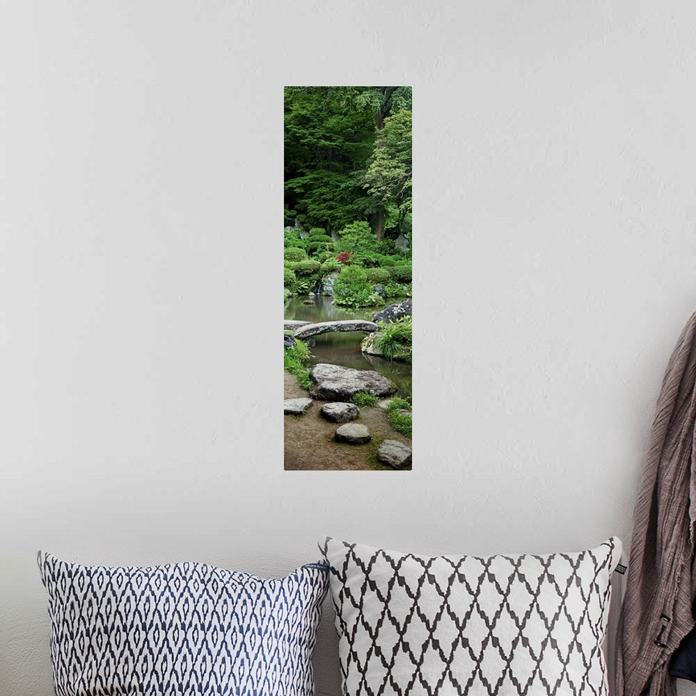 A bohemian room featuring Rocks in a garden, Iwanami Garden, Yamagata, Japan