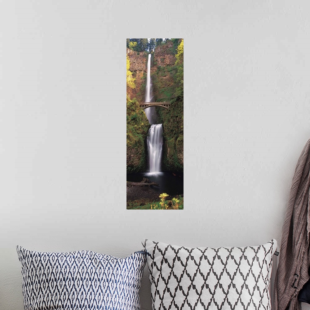 A bohemian room featuring Waterfall in a forest, Multnomah Falls, Columbia River Gorge, Multnomah County, Oregon