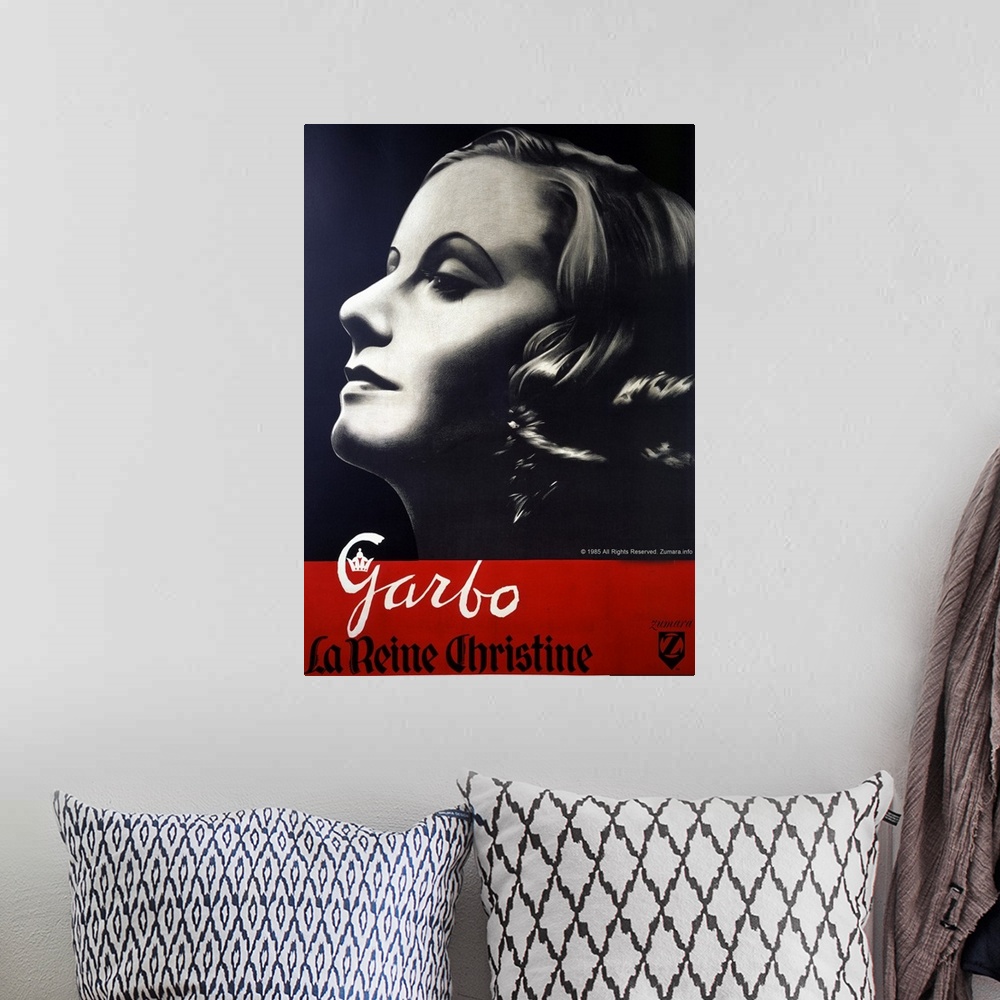 A bohemian room featuring Greta Garbo Queen Christina