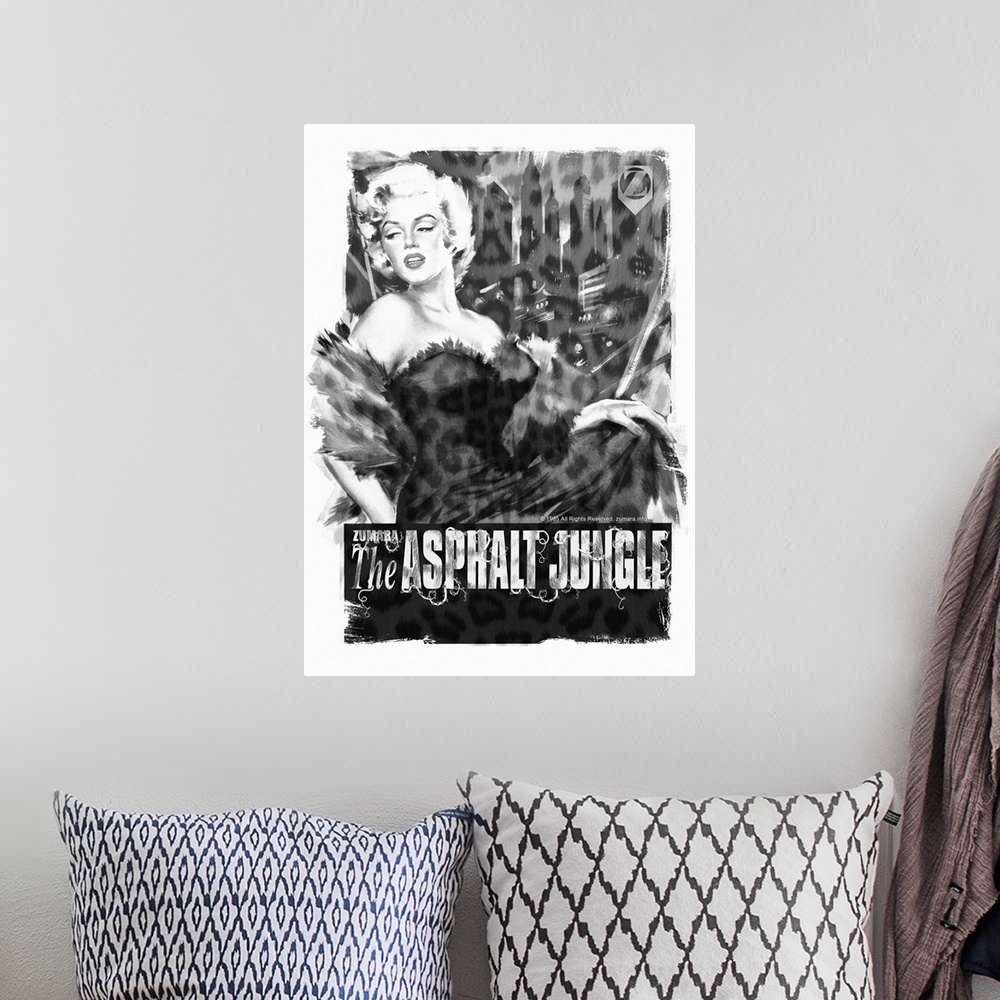 A bohemian room featuring Marilyn Monroe B&W Asphalt Jungle