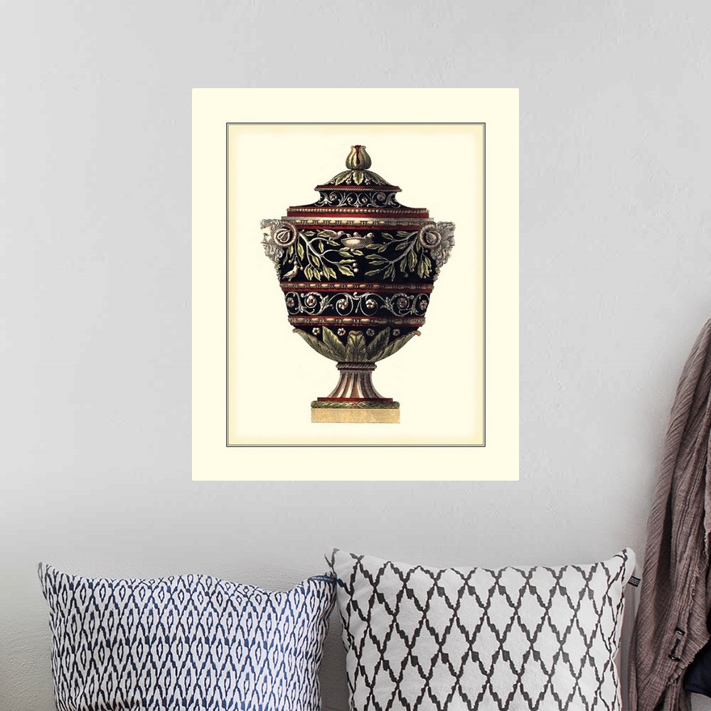 A bohemian room featuring Antonini Clementino Urn I