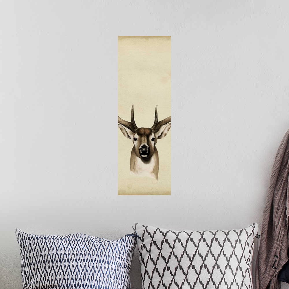 A bohemian room featuring Triptych Whitetail II