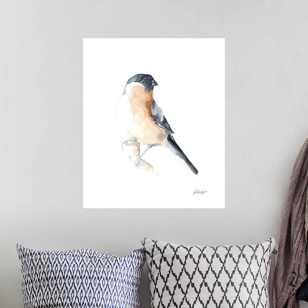 A bohemian room featuring Watercolor Songbirds V