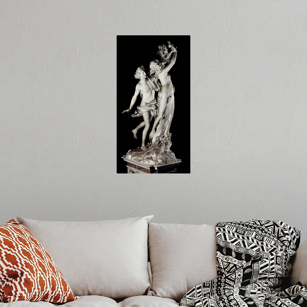 A bohemian room featuring Apollo and Daphne by Giovanni Lorenzo Bernini