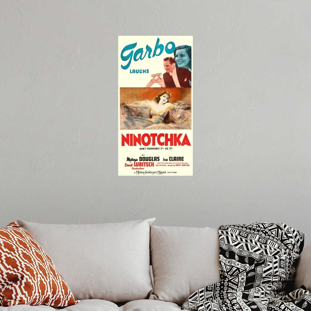 A bohemian room featuring Ninotchka - Vintage Movie Poster