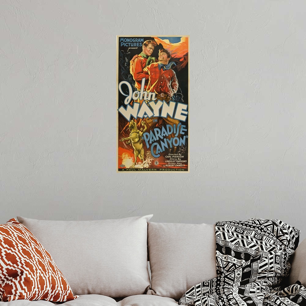 A bohemian room featuring Paradise Canyon - Vintage Movie Poster