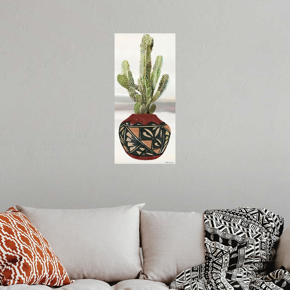 A bohemian room featuring Cactus In Pot II