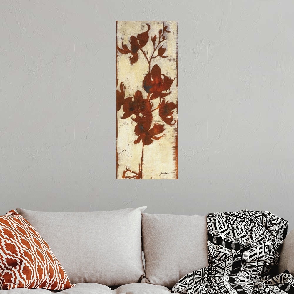 A bohemian room featuring Orchid Silhouette I