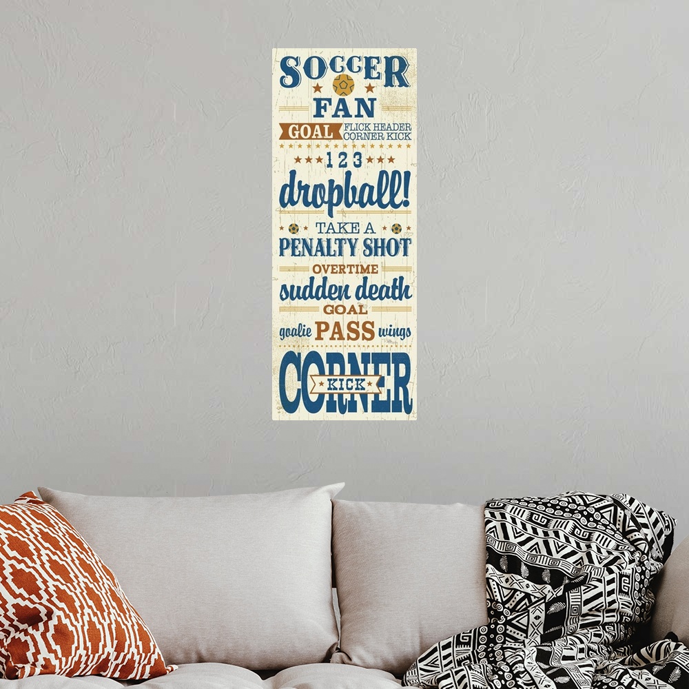A bohemian room featuring Sports Lover III Brown