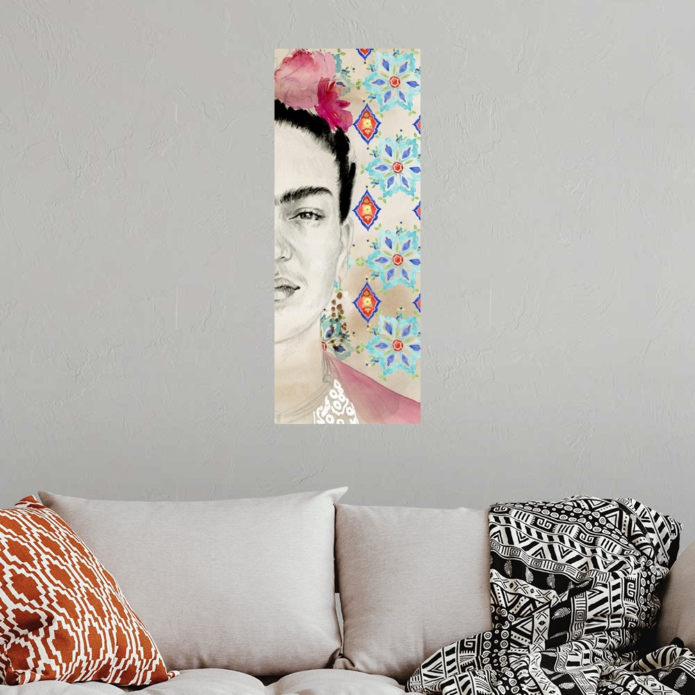 A bohemian room featuring Frida Diptych I