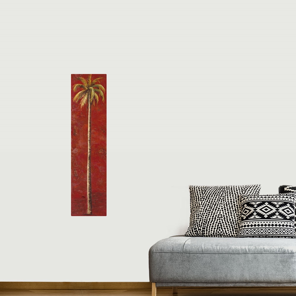 A bohemian room featuring Red Palm I