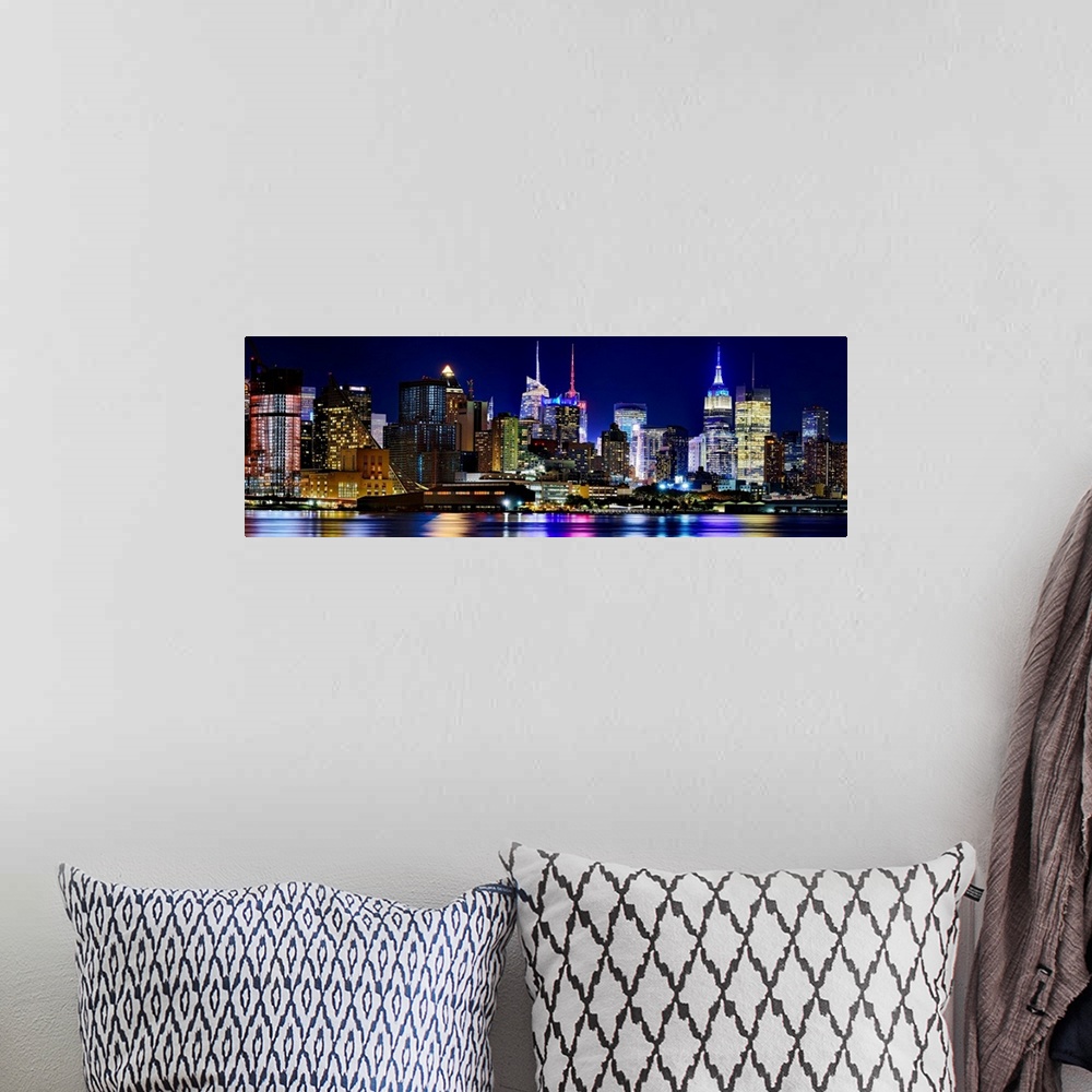A bohemian room featuring Manhattan Skyline View From Jersey