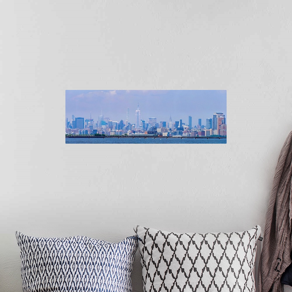 A bohemian room featuring Manhattan Skyline View From Liberty State Park