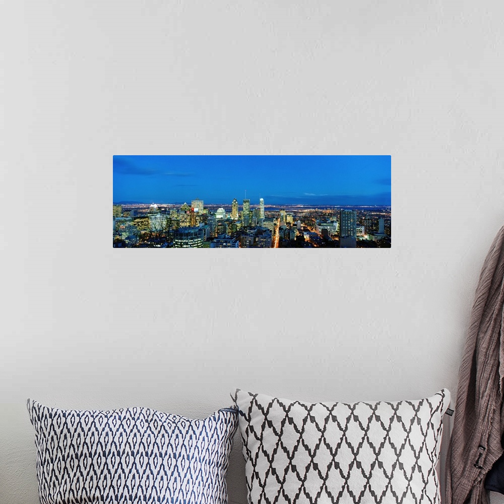 A bohemian room featuring Canada, Quebec, Montreal, Skyline from Mount Royal