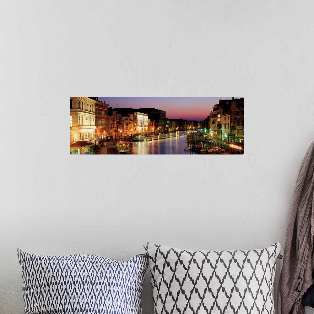 A bohemian room featuring Italy, Venice, Canal Grande, evening