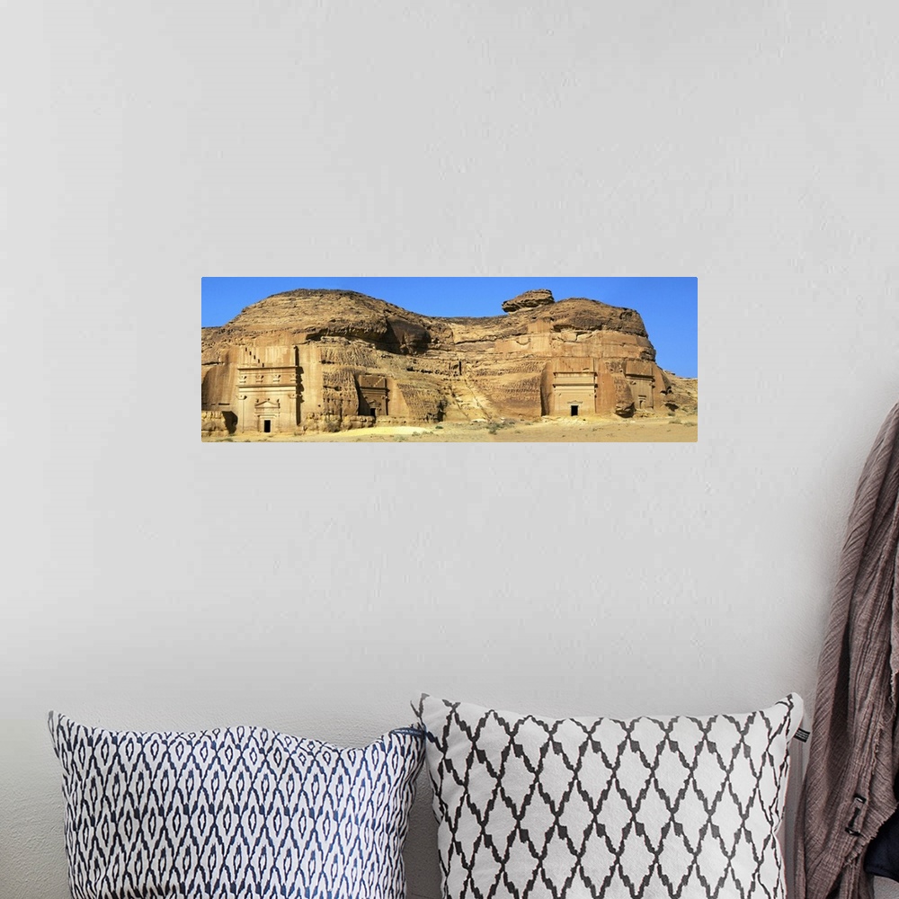 A bohemian room featuring Saudi Arabia, Al Madinah, Al-'Ula, Site of ancient Hegra, tombs of Nabatean