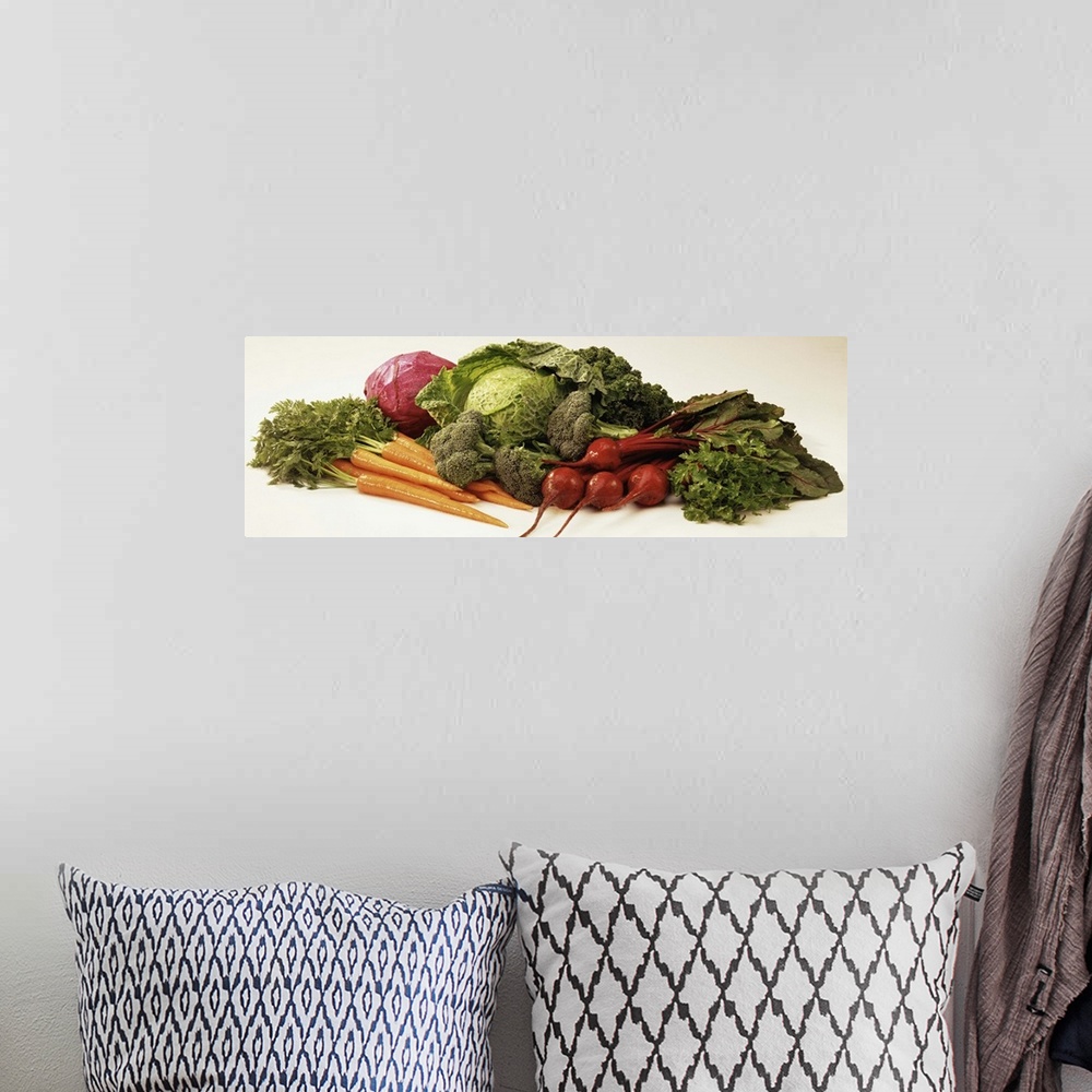 A bohemian room featuring Assorted vegetables