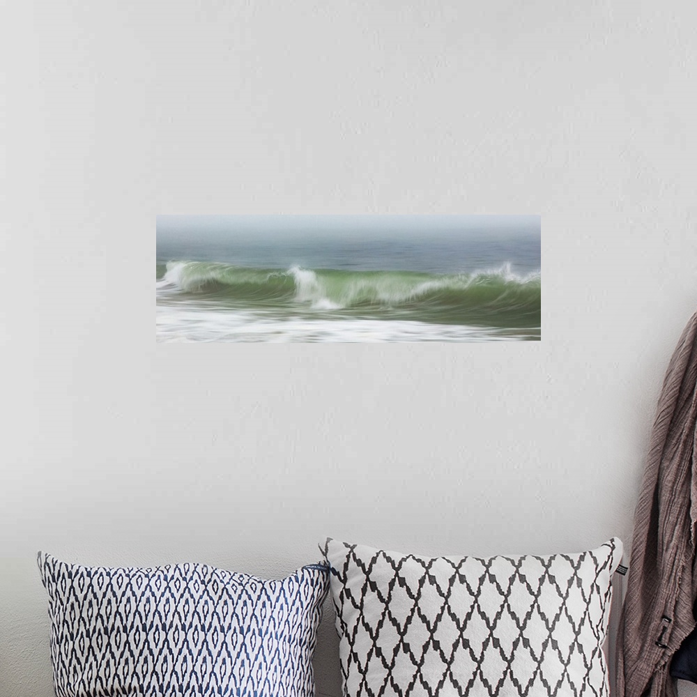 A bohemian room featuring Surfside Beach in Fog
