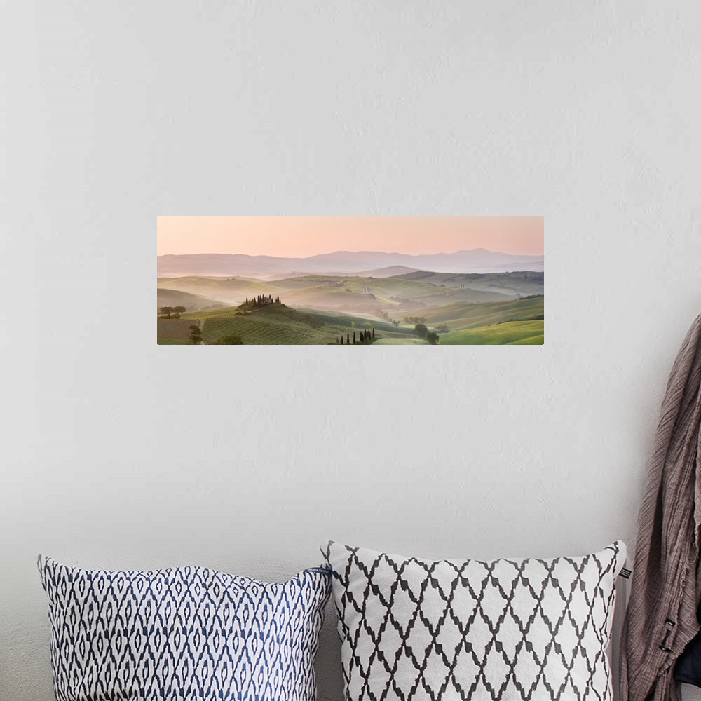 A bohemian room featuring Belvedere at dawn, Valle de Orcia, Tuscany, Italy