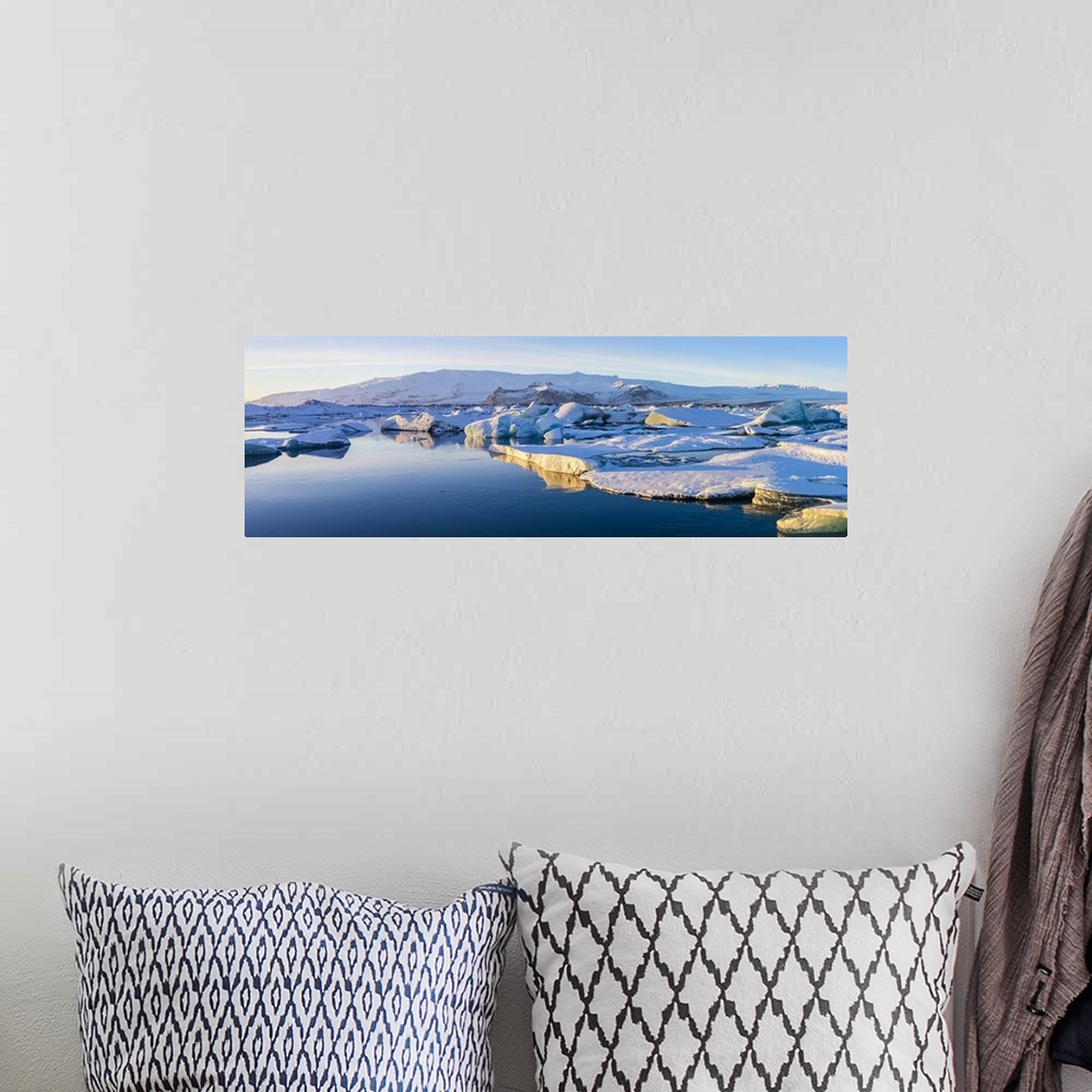 A bohemian room featuring Icebergs, Jokulsarlon Glacier Lake, South Iceland