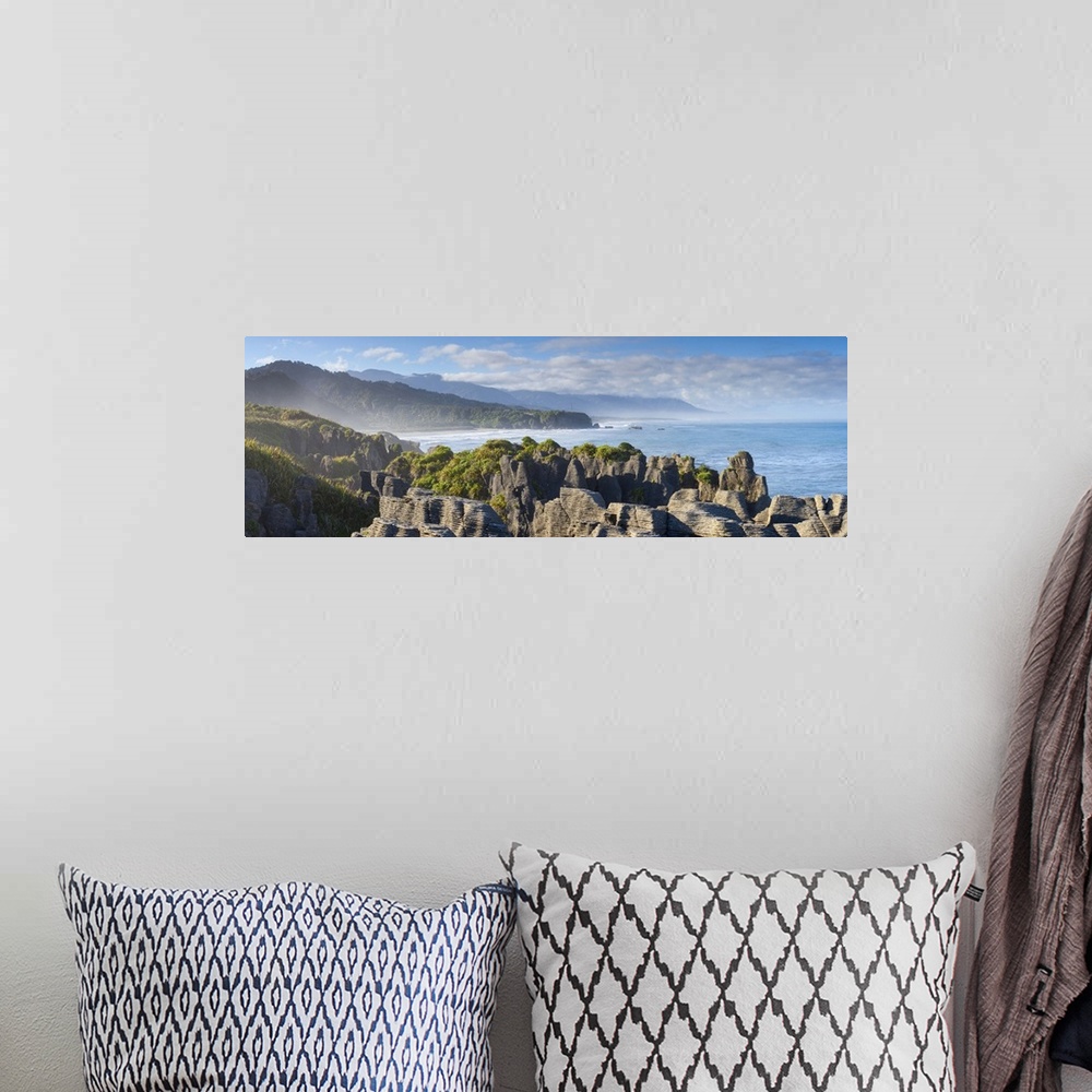 A bohemian room featuring Dramatic coastal landscape, Punakaiki, West Coast, South Island, New Zealand