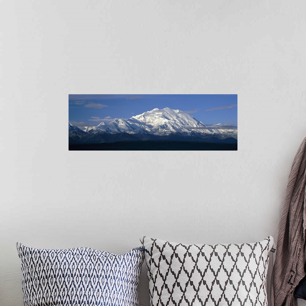 A bohemian room featuring Alaska, Mount McKinley, Panoramic view of a snow covered peak