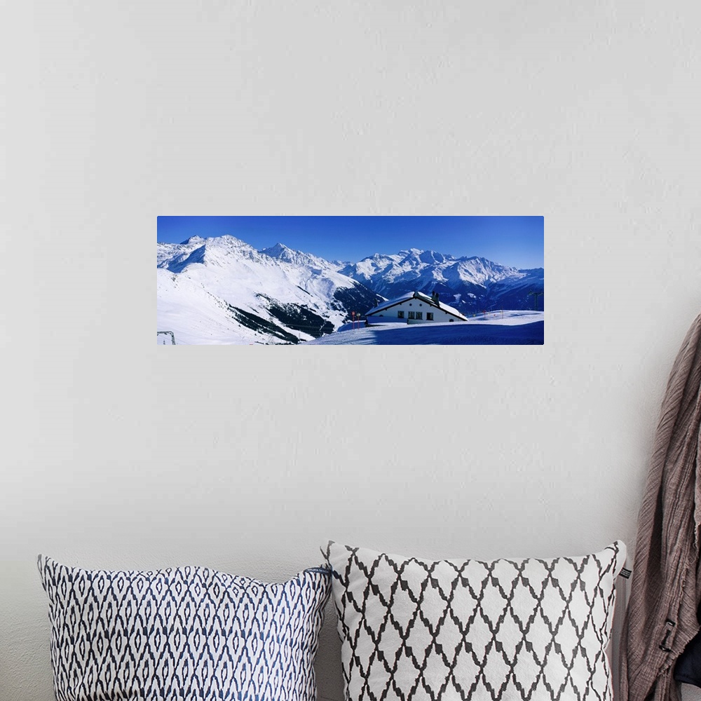 A bohemian room featuring Alpine Scene in Winter, Switzerland
