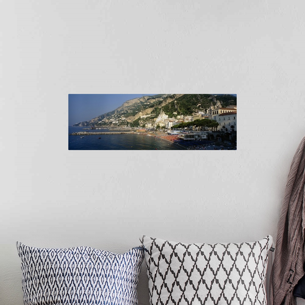A bohemian room featuring Buildings at the waterfront, Amalfi, Campania, Italy