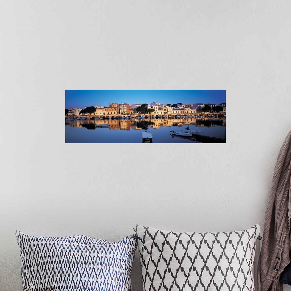 A bohemian room featuring Buildings at the waterfront, Porto, Majorca, Spain