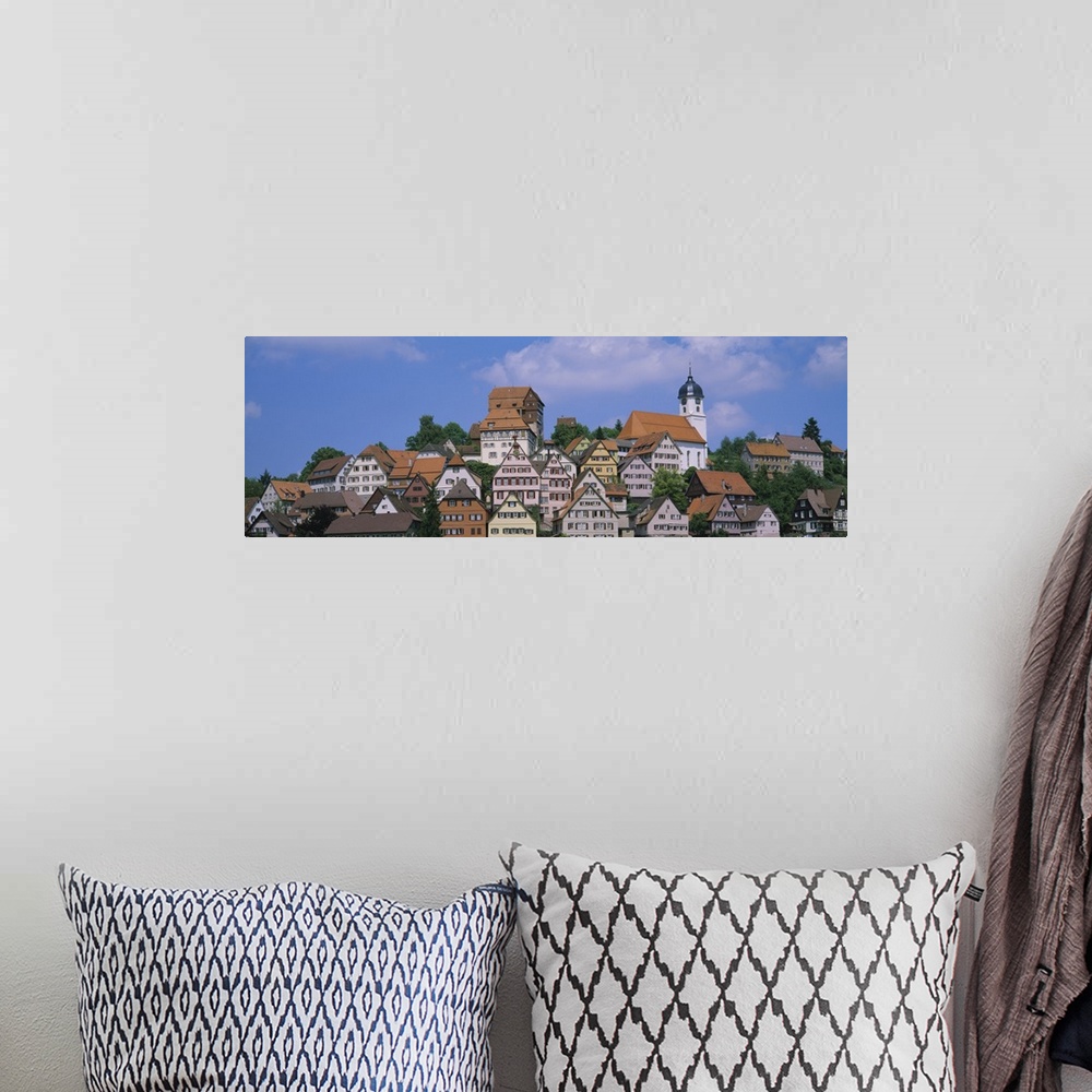 A bohemian room featuring Buildings on a hill, Altensteig, Black Forest, Germany