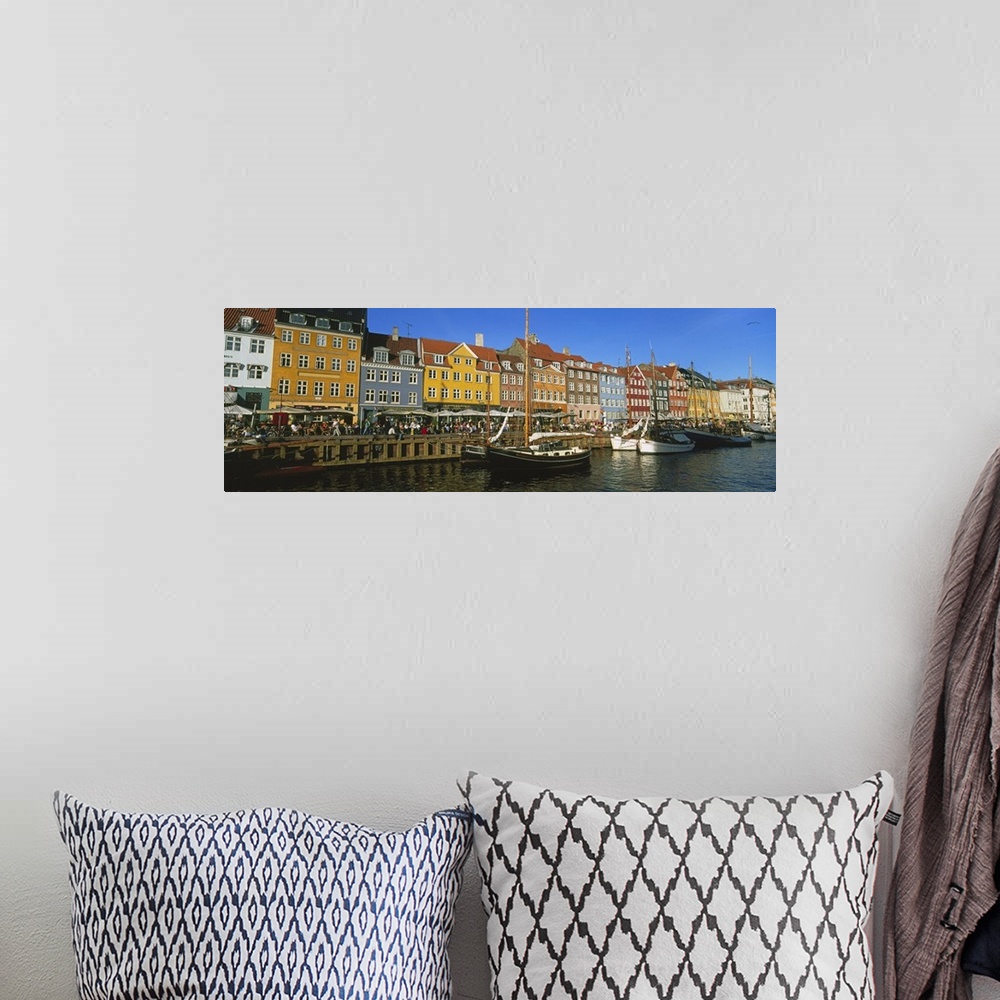 A bohemian room featuring Buildings on the waterfront, Nyhavn, Copenhagen, Denmark