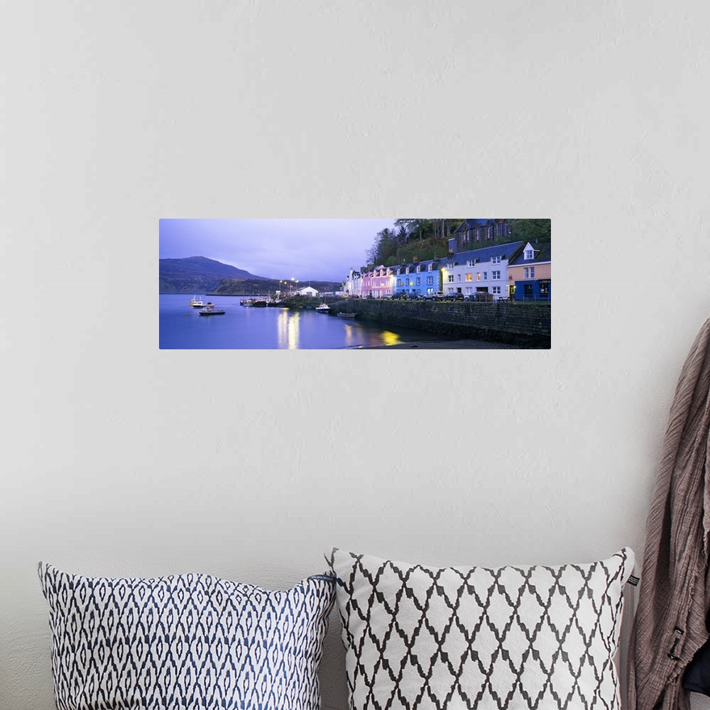 A bohemian room featuring Buildings on the waterfront, Portree, Isle of Skye, Scotland