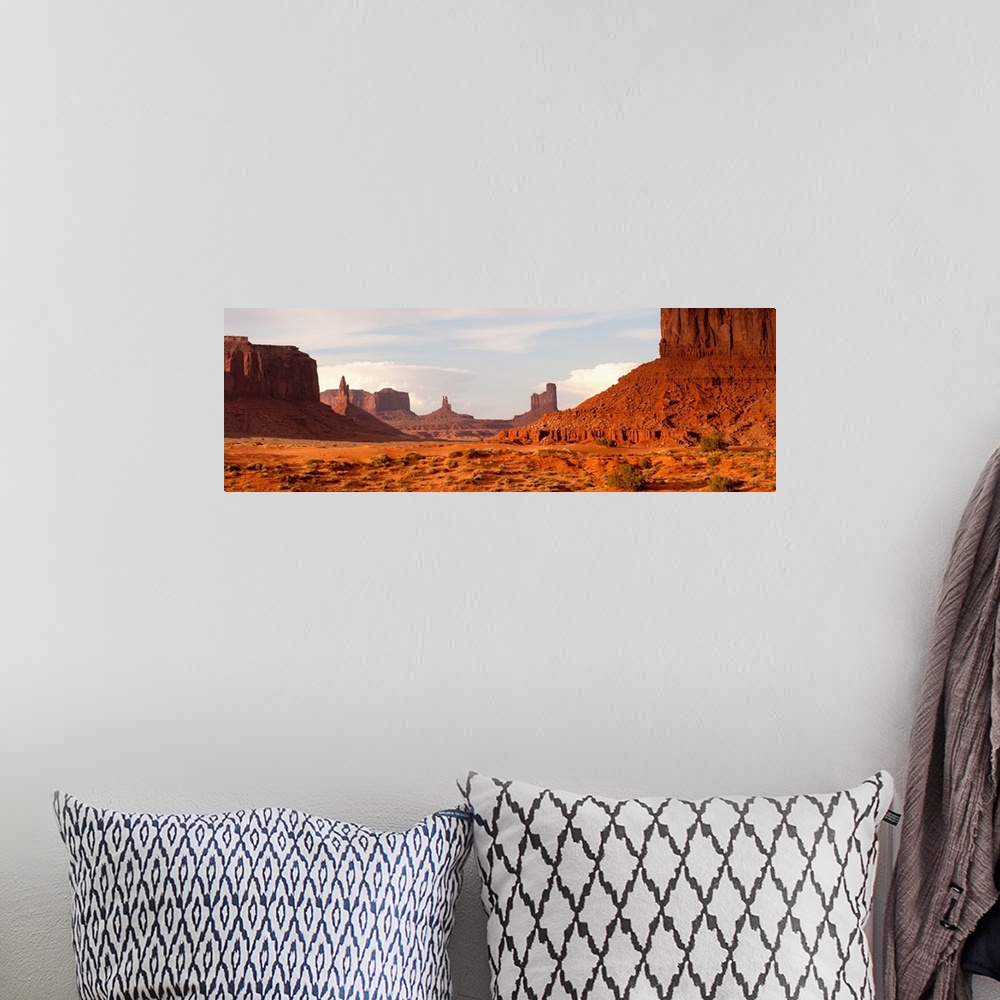 A bohemian room featuring Buttes rock formations at Monument Valley, Utah-Arizona Border