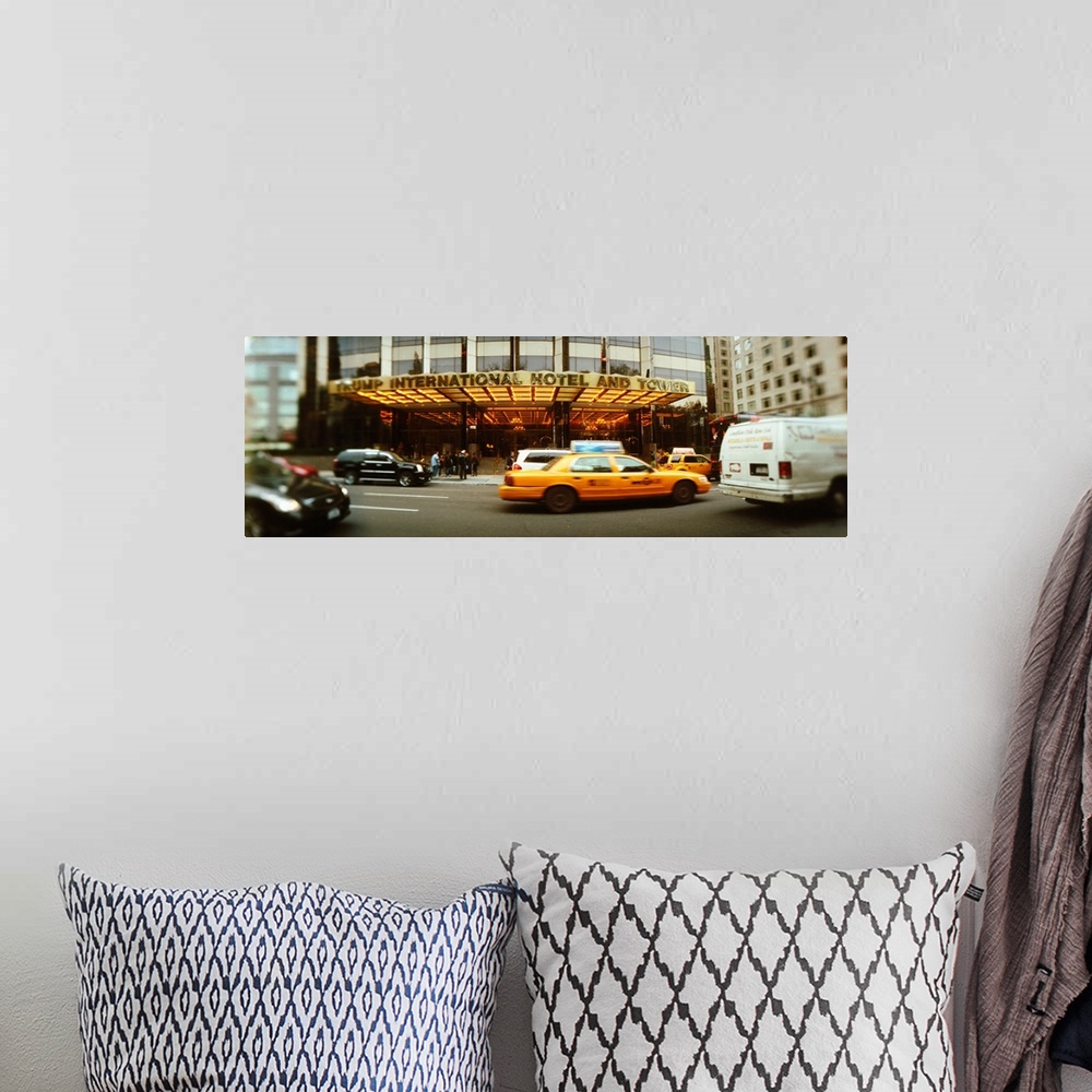 A bohemian room featuring Cars in front of a hotel Trump International Hotel And Tower Columbus Circle Manhattan New York C...