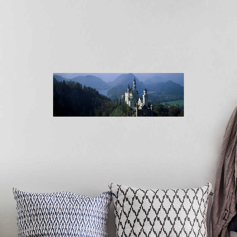 A bohemian room featuring Castle on a hill, Neuschwanstein Castle, Bavaria, Germany