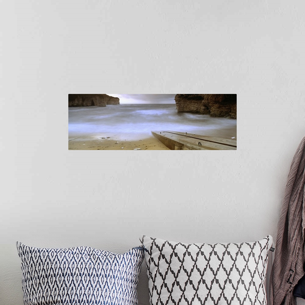 A bohemian room featuring Cliffs along the sea, North landing, Flamborough, Yorkshire, England