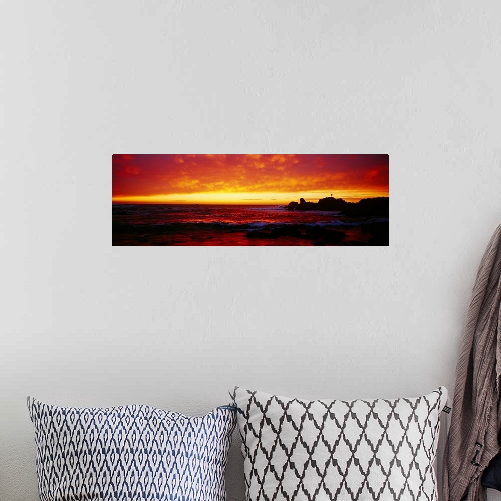 A bohemian room featuring Clouded sky over the sea, Monterrey, California